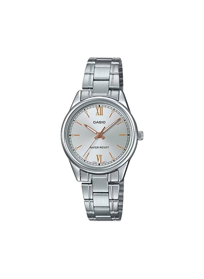 Casio Women's Watch - LTP-V005D-7B2UDF Silver Dial, White Band - Image 1