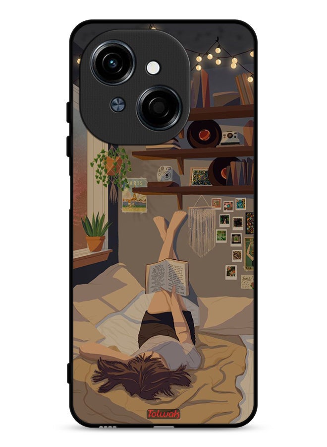Tolwak Tecno Spark Go 1 4G Protective Case Cover Studying Art - Image 1