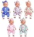 Sweet Dolly 5 Sets Baby Doll Accessories and Clothes Headbands Pajamas for 1518 Inch Dolls 10 PCs Total - Image 2