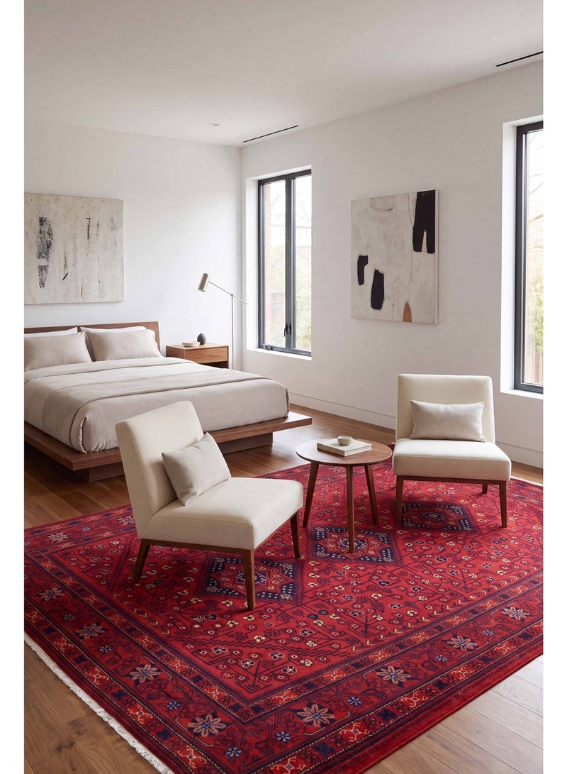 Alkaffary Bashayer comfortable carpet with soft materials that provide a sense of relaxation, simple and elegant design that suits modern and classic spaces, red - Image 1