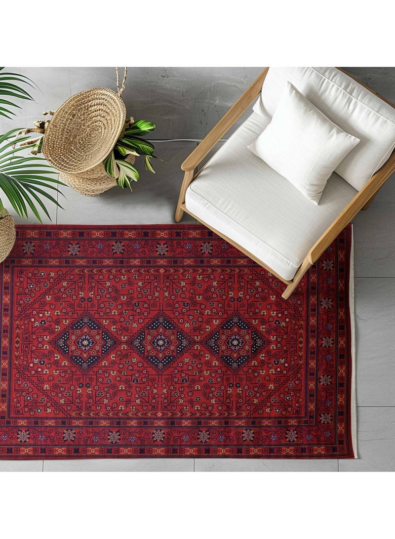 Alkaffary Bashayer comfortable carpet with soft materials that provide a sense of relaxation, simple and elegant design that suits modern and classic spaces, red - Image 5