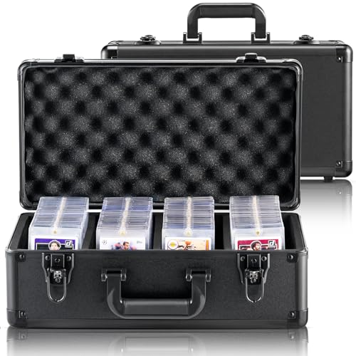 VEVOR 108 PSA Graded Card Storage Box 4 Slot Case with Key Lock Foam Dividers for 76 BGS 84 SGC 388 Top Loaders or 999 Loose Cards - Image 1