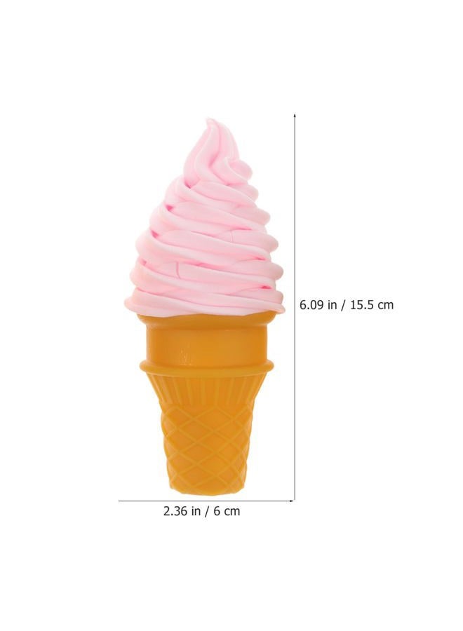Hemoton 4Pcs Fake Ice Cream Cone Artificial Ice Cream Model Pretend Play Kitchen Food Toy for Shop Window Display Decor Party Photo Props - Image 2