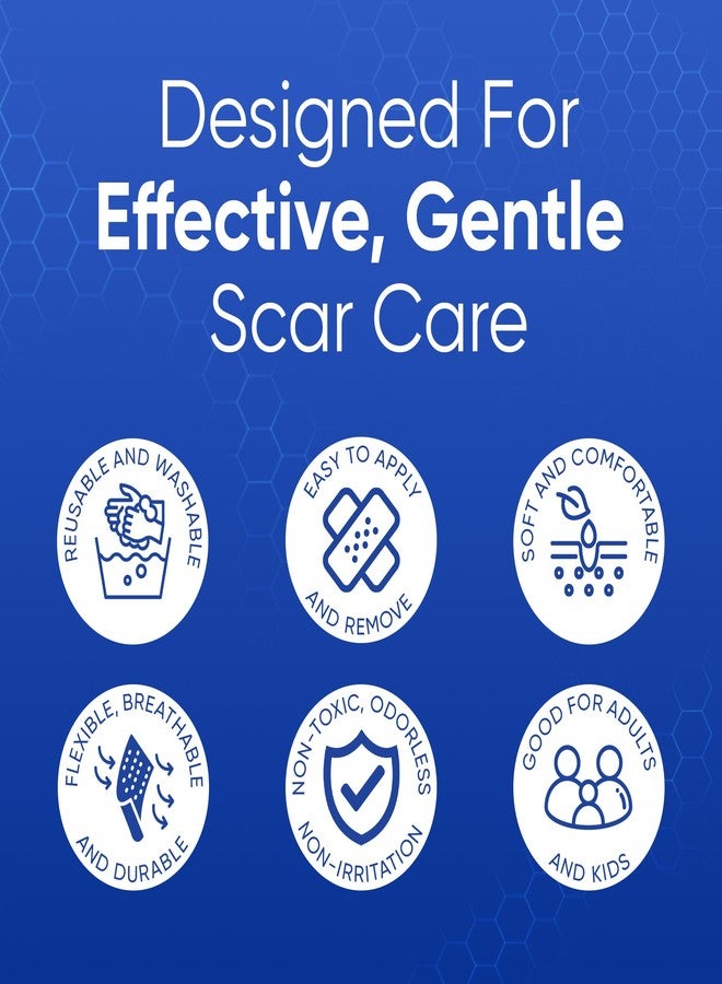 Aroamas Scar Silicone Scar Tape - Medical-Grade Silicone Scar Sheets to Help Improve The Appearance of Scars and Scratch Marks, Reusable for Face & Body [3" x 1.57", 8 Sheets] - Image 4