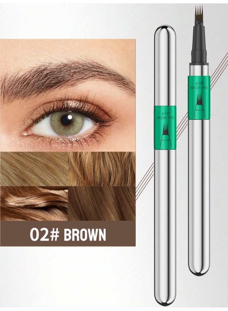 ZMDREAM Eyebrow Pencil 4-Tips , Long-lasting makeup,Waterproof,Beauty eyes Smudge Resistant,Benefit Soft Finish,kajal Brown - Image 1