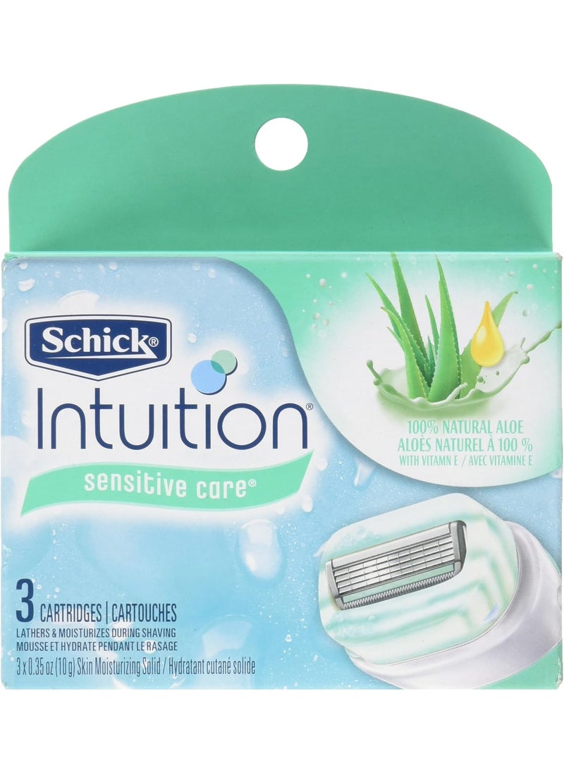 Intuition Schick Intuition Sensitive Care Razor Blade Refill Cartridges, 3 Count (Packaging may vary) 