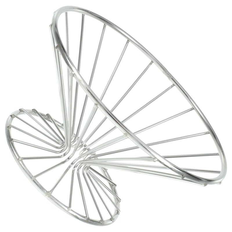 Silver Wire Mesh Fruit Basket Bowl Kitchen Counter Table Storage Decor - Image 2