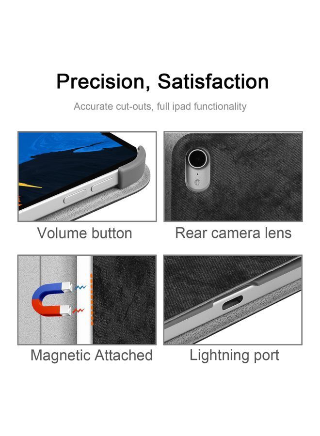 NIBEMINENT Keyboard Case Cover For Apple iPad Pro 11-Inch Black/White - Image 5