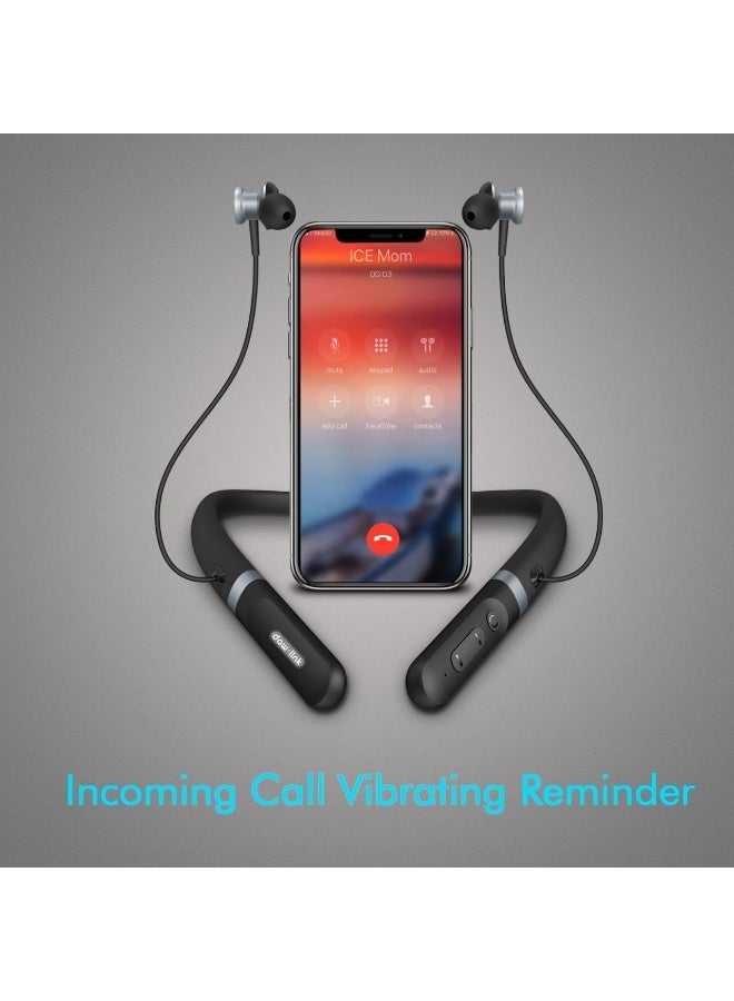 Daw Link Neckband Headphones | Wireless Bluetooth 5.2 Earbuds with Built-In Microphone | Ultra Lightweight Automatic Noise Cancellation (ENC) | 30 Hours Long Playtime Stereo Bass In Ear Headset - Image 4