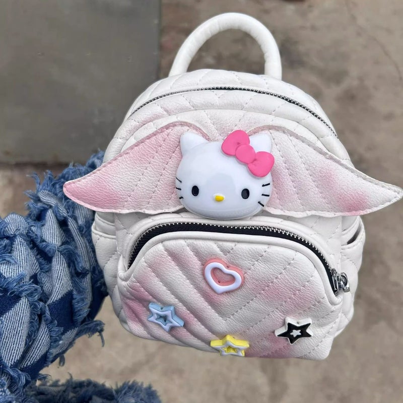 Hellokitty Tie-Dye Embroidery Backpack For Women 2023 New Y2K Versatile Mini Shoulder Bag Jelly Bag - Image 3