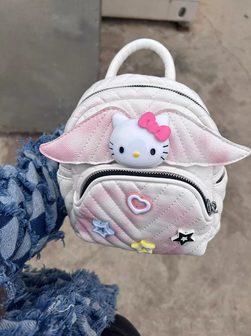 Hellokitty Tie-Dye Embroidery Backpack For Women 2023 New Y2K Versatile Mini Shoulder Bag Jelly Bag - Image 1