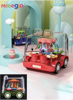 MEBEGIN 4Pcs Pull Back Gear Toys, Transparent Toy Car with Visible Colored Moving Gears, Cartoon Animal Inertia Pull Back Bus, Adorable Vehicle Toy for Kids, Stimulate Creativity and Hand-Eye Coordination, Made of High-quality ABS Material, BPA-free  - Image 4