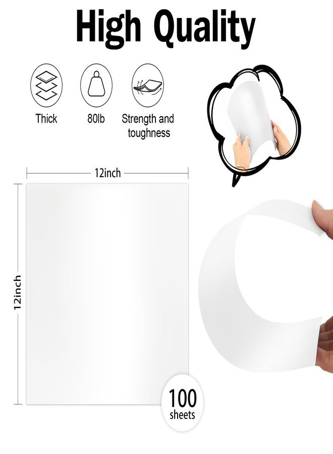 Goefun White Shimmer Cardstock 12x12, Glossy Cardstock Printer Paper 80 lb Metallic Paper Pearl Card Stock for Cricut, Invitations and Card Making, 100 Pack - Image 2
