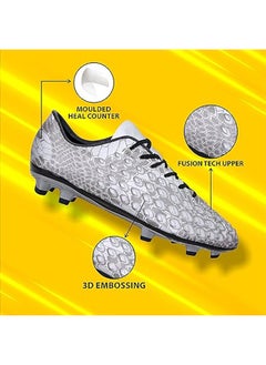 Nivia Reptile Football Stud/Shoes | 11 UK/ 12 US / 45 EU | synthetic Leather | Moulded Insole | Bolt Mesh Upper | Minimal Water Absorption/Water Proof  - Image 5