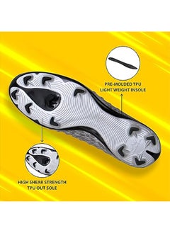 Nivia Reptile Football Stud/Shoes | 11 UK/ 12 US / 45 EU | synthetic Leather | Moulded Insole | Bolt Mesh Upper | Minimal Water Absorption/Water Proof  - Image 4