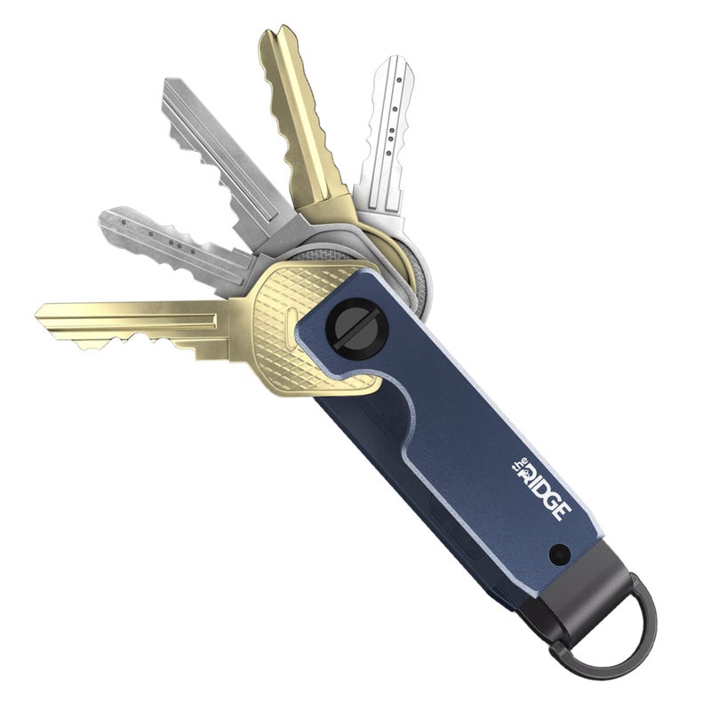 The Ridge The Ridge Key Organizer - Compact Metallic Key Holder | Minimalist Innovative Keyholder | Smart Keychain Secures 2-6 Keys (Alumnium Navy)  - Image 1