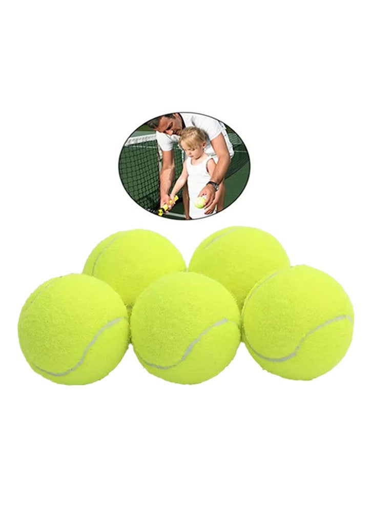 PYC 5 Piece Tennis Training Ball Set Suitable for Tournaments, Clubs, Cricket and Tennis Courts, Can Also Be Used for Tennis Training, Dog Toys, Body Massage - Image 1