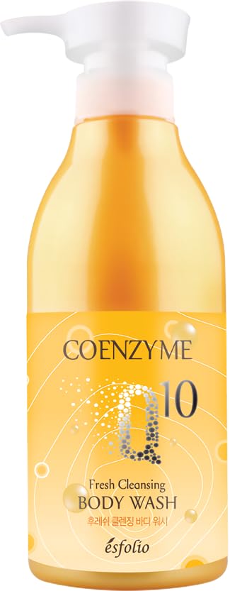 esfolio Soothing Body Wash with Coenzyme Q10 Hydrating Shower Gel with Grapefruit Lemon Pearl Extracts Lightweight Foaming Cleanser Korean Skincare for All Skin Types 500ml 169 fl oz - Image 1