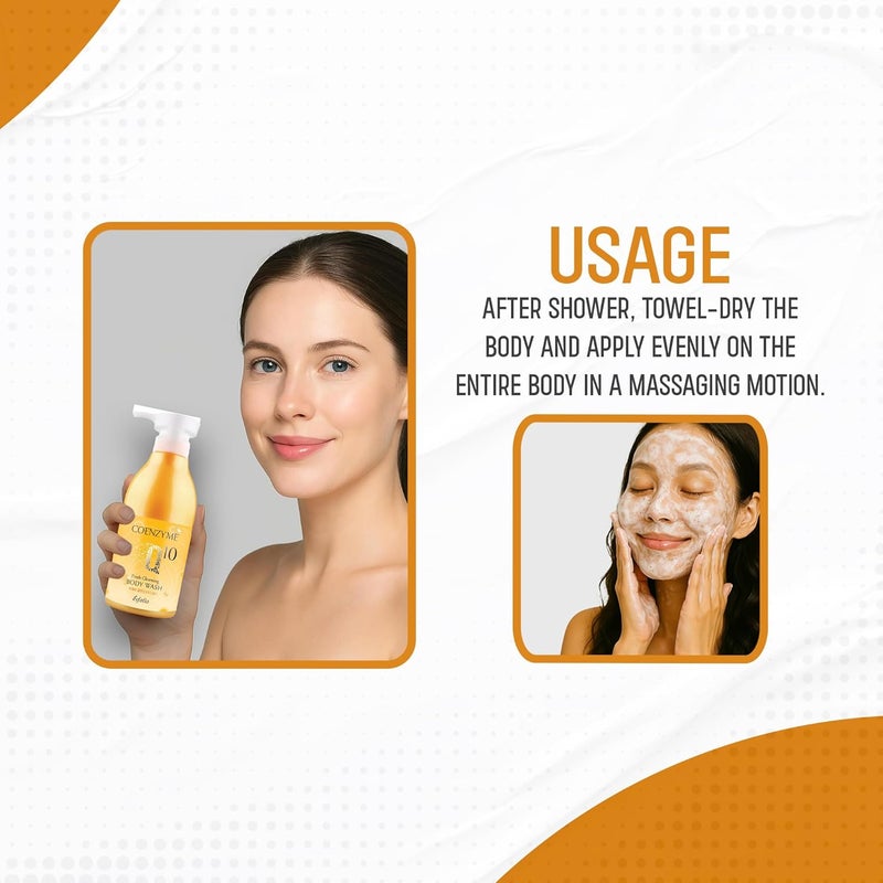 esfolio Soothing Body Wash with Coenzyme Q10 Hydrating Shower Gel with Grapefruit Lemon Pearl Extracts Lightweight Foaming Cleanser Korean Skincare for All Skin Types 500ml 169 fl oz - Image 4