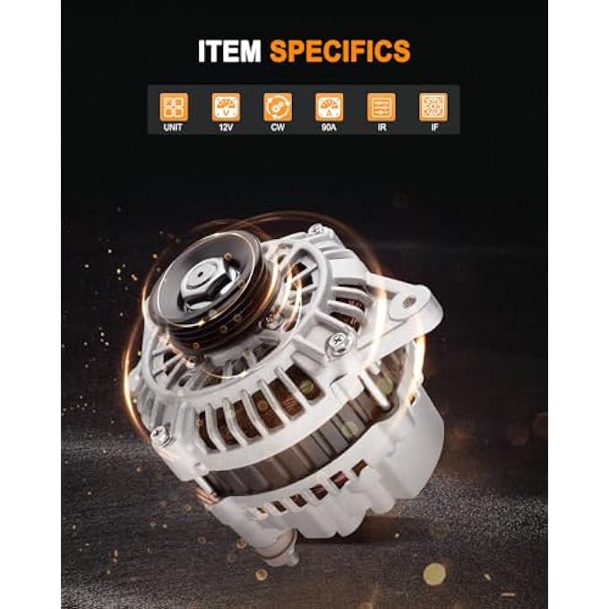 ASAPE New Alternator Fit for 2003-2004 for Hyundai Elantra 2.0L 2004-2006 for Kia Spectra 2.0L, Replace OE 13973 - Image 2