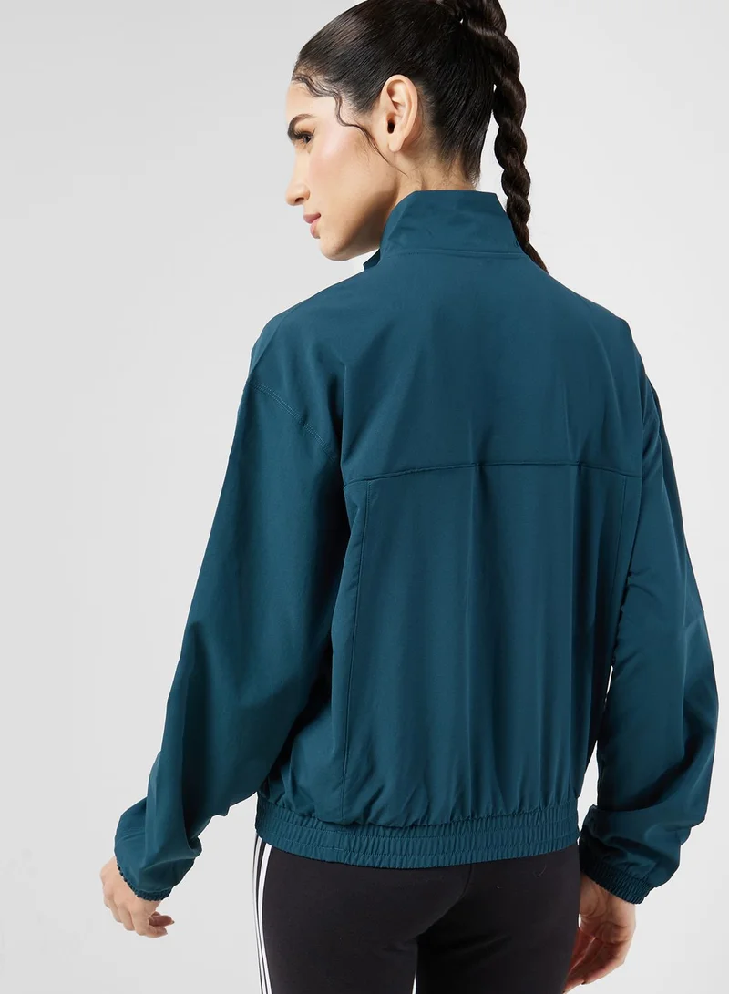 Adidas Aeroready Train Essentials Woven Quarter-Zip Track Top