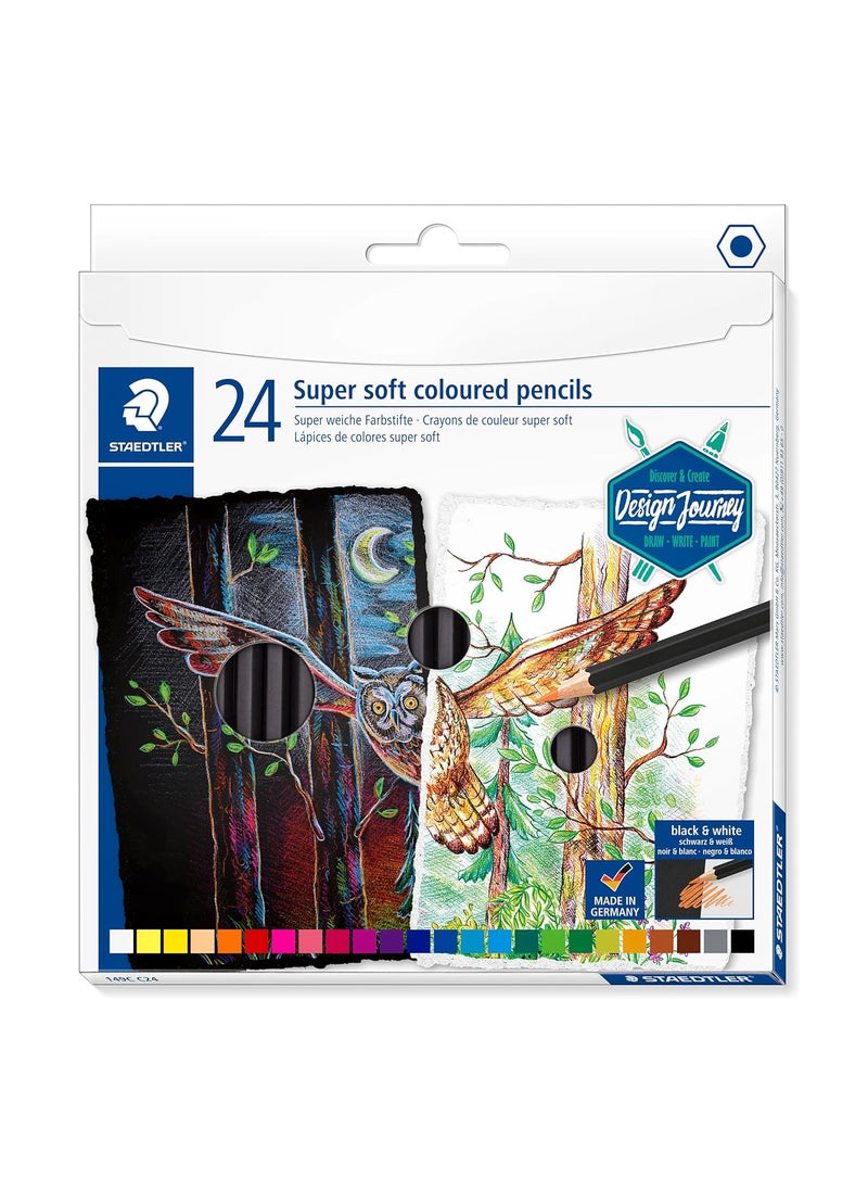STAEDTLER Staedtler Design Journey Super Soft Color Pencils In Pack Of 24 ClrsBlack  - Image 1