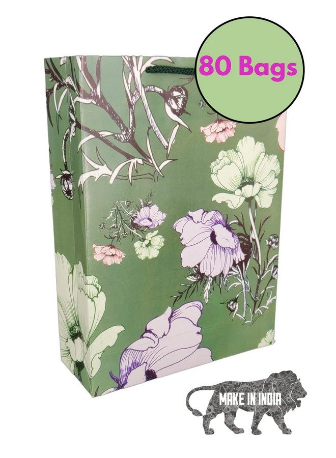 Arrow Paper Products Popudi Flower Return Gift Bags For Gifting, Weddings, Birthday,Holiday Presents (Pack Of 80, 28X20X7.5 Cm),Multicolor - Image 4