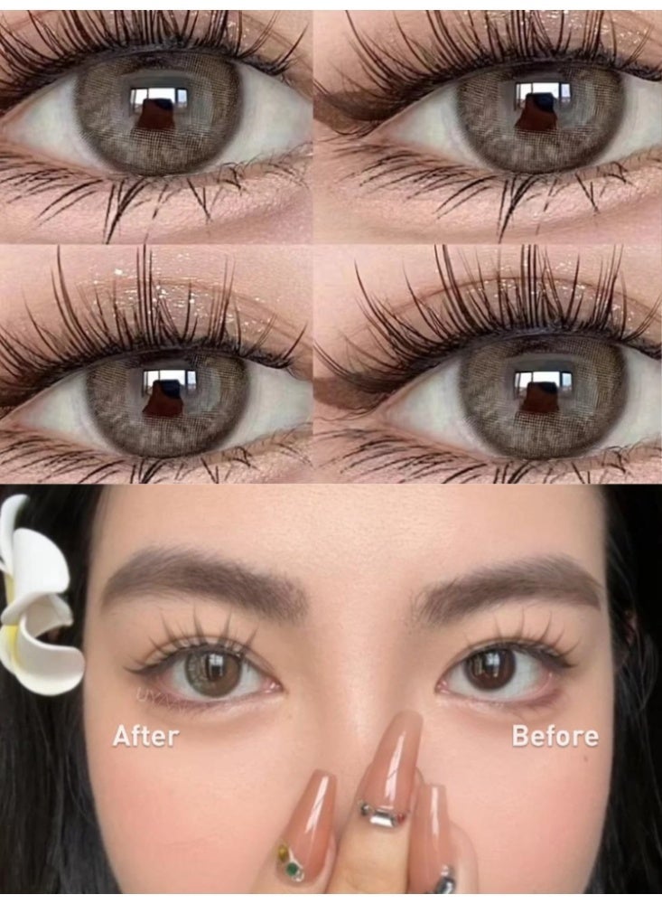 يواي عدسات لاصقة ملونة بنية - عدسات تجميلية للجنسين - عدسات موضة طبيعية محتوى الرطوبة 42% - Image 1
