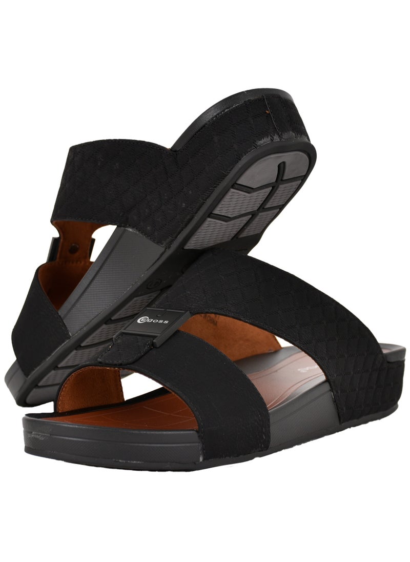 Egoss - Mens  Dual Textured Strap Sandals - Image 1
