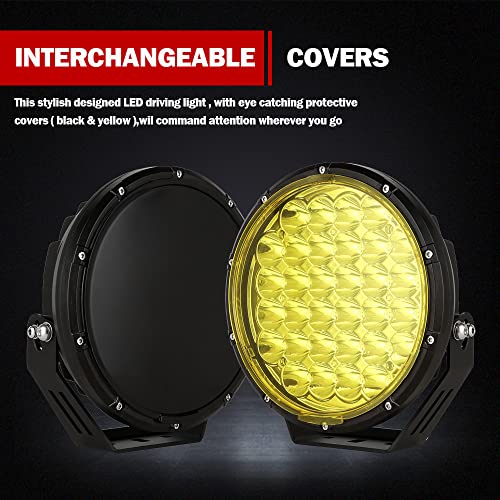 BIGLION.X 9 Inch Round LED Offroad Lights Pair 320W Amber Driving Lights Super Bright 48800LM Spot Lights Waterproof IP68 12V 24V for Pickup Trucks SUV UTV 4WD - Image 4