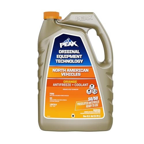 PEAK OET Extended Life Orange 50/50 Prediluted Antifreeze/Coolant for North American Vehicles, 1 Gal. - Image 1