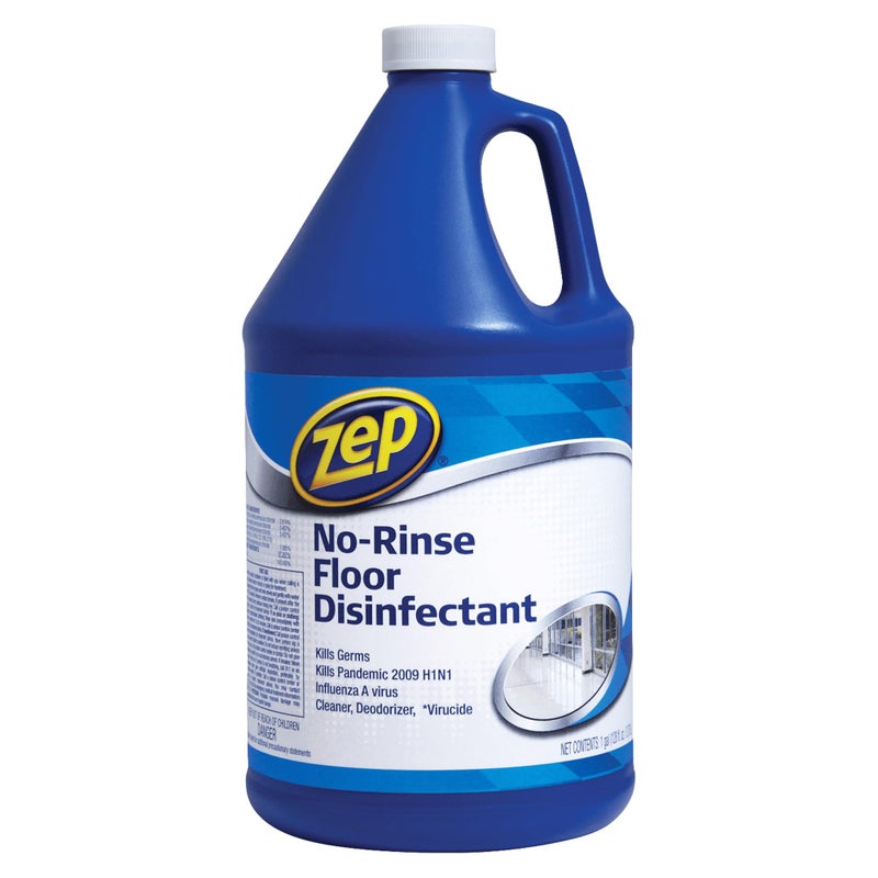 Zep, ZPEZUNRS128, No Rinse Floor Disinfectant, Blue,1Each - Image 1