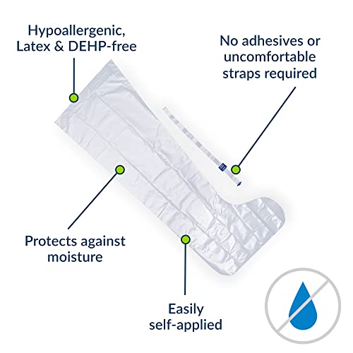 AquaGuard TIDI AquaGuard Boot – Shower Protection Boot with Water-Seal Band – Leg Cast Cover – 3 Boots and 1 Water-Seal Band per Package – Home Medical Supplies (50017-RPK) - Image 5