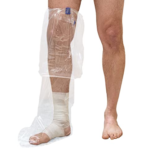 AquaGuard TIDI AquaGuard Boot – Shower Protection Boot with Water-Seal Band – Leg Cast Cover – 3 Boots and 1 Water-Seal Band per Package – Home Medical Supplies (50017-RPK) - Image 1