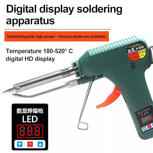 Iktu Soldering Gun Soldering Iron with Adjustable Temp 180-520°C,ON/OFF Button,80W LED Digital Internal Heat Soldering Gun,Auto Send Tin Soldering Kit for Electronics Welding Repair DIY - Image 5