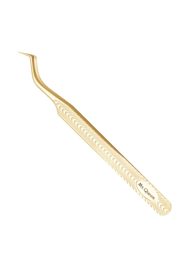 Ms.Queen MsQueen Lash Tweezers for Eyelash ExtensionProfessional Lashing Tweezers for Mega Volume Mink Eyelashes Extensions ApplyingSCurved - Image 2