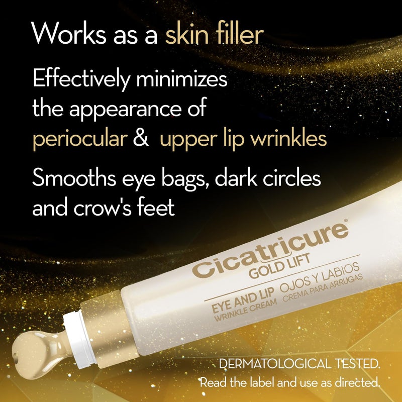 Cicatricure Gold Lift Dual Contour Eye and Lip Wrinkle Cream, Anti Aging Skin Care to Reduce Dark Circles, Puffiness & Expression Lines, 0.5 Ounce - Image 3
