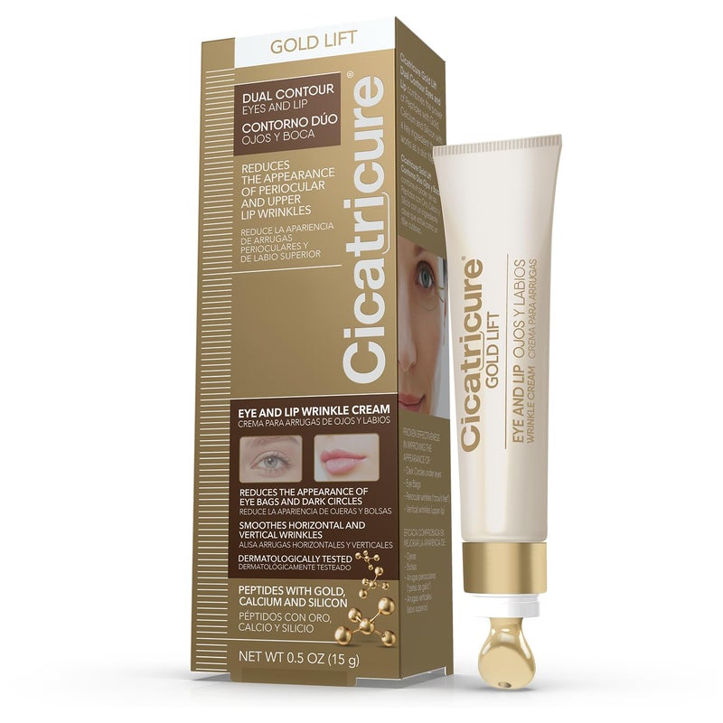 Cicatricure Gold Lift Dual Contour Eye and Lip Wrinkle Cream, Anti Aging Skin Care to Reduce Dark Circles, Puffiness & Expression Lines, 0.5 Ounce - Image 1