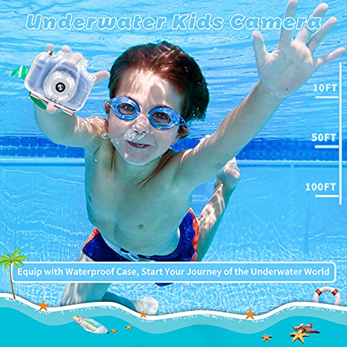 FKATEEN Kids Camera Waterproof Underwater Camera for 3-12 Year Old Boys Girls 2 Inch IPS Screen 1080P HD Digital Kids Video Camera Indoor Outdoor Action Cameras Best Christmas Birthday Gifts - Image 3