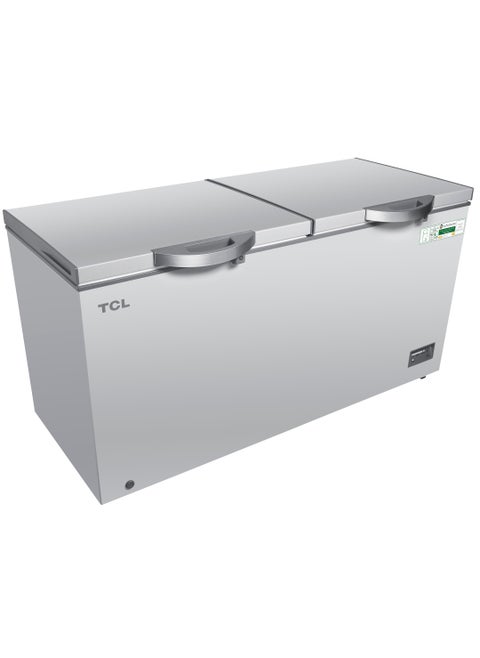 Double Door Chest Freezer, Large Deep Freezer With Storage Basket, Electronic Temperature Control With Led Display, Front Water Disposal, Child-Safety Lock 920 L 3000 W F920Cfsl Silver
