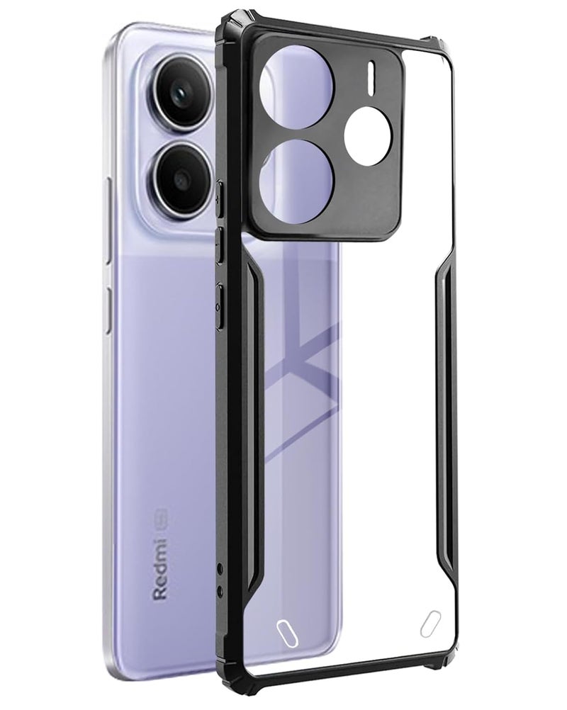 SPAZY CASE غطاء خلفي ® Redmi Note 14 SE 5G | غطاء خلفي شفاف من الكريستال الصلب مع واقي TPU، غطاء حماية ضد السقوط لـ Redmi Note 14 SE 5G - Image 1