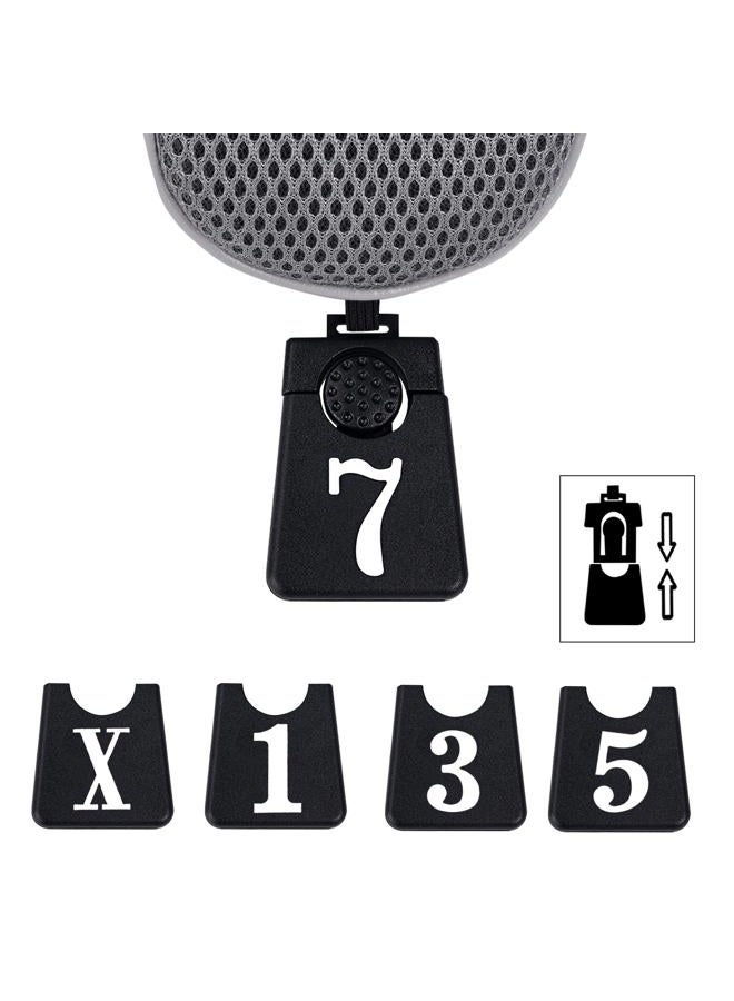 Andux 5pcs/Set Golf 460cc Driver Wood Head Covers with Long Neck and Interchangeable No. Tags - Image 3