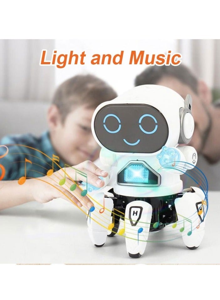 Kids Dance Robot, Music LED Six Claws Octopus Robot, Multifunctional Eye Catching Dancing Singing Robot, Portable Early Education Baby Toy For Boys And Girls, (1pc, Orange)