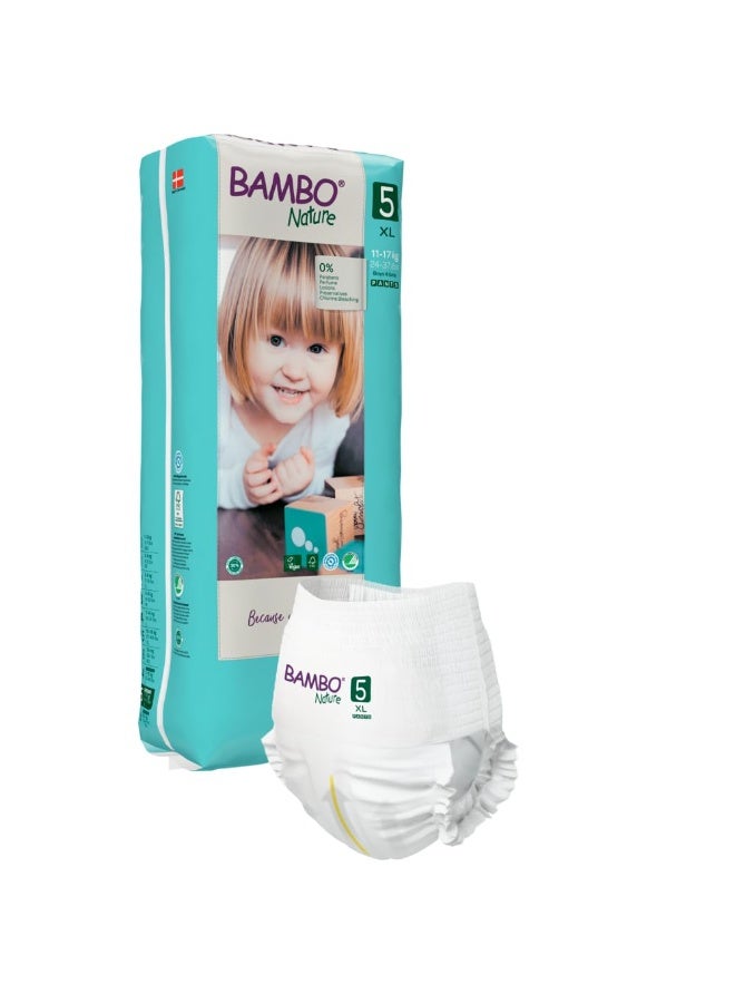 Bambo Nature Premium Baby Pants Diapers for Kids XL Size (11-17 Kgs), Super Absorbent, Breathable, Extra Soft, Dermatologically Tested Infant Nappies, Bamboo Diaper With Wetness Indicator, 38 Count - Image 4