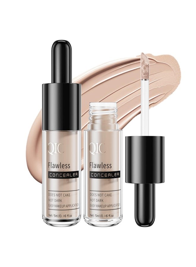 W3W 2 Pcs Liquid Concealer Makeup, Eye Concealer, Full Coverage Concealer For Dark Circle Reduces Look of Fine Lines & Blemishes, Buildable Coverage (WARM PEACH) - Image 1