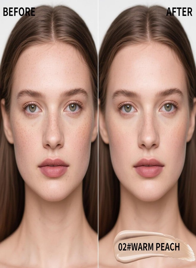 W3W 2 Pcs Liquid Concealer Makeup, Eye Concealer, Full Coverage Concealer For Dark Circle Reduces Look of Fine Lines & Blemishes, Buildable Coverage (WARM PEACH) - Image 3