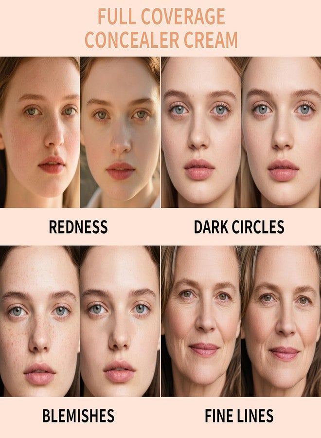 W3W 2 Pcs Liquid Concealer Makeup, Eye Concealer, Full Coverage Concealer For Dark Circle Reduces Look of Fine Lines & Blemishes, Buildable Coverage (WARM PEACH) - Image 5
