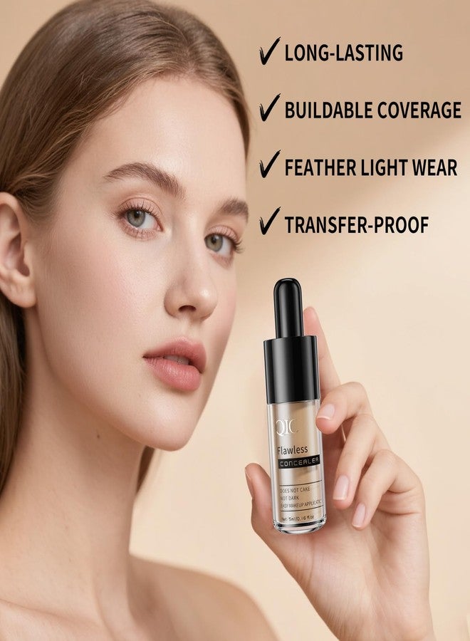 W3W 2 Pcs Liquid Concealer Makeup, Eye Concealer, Full Coverage Concealer For Dark Circle Reduces Look of Fine Lines & Blemishes, Buildable Coverage (WARM PEACH) - Image 2