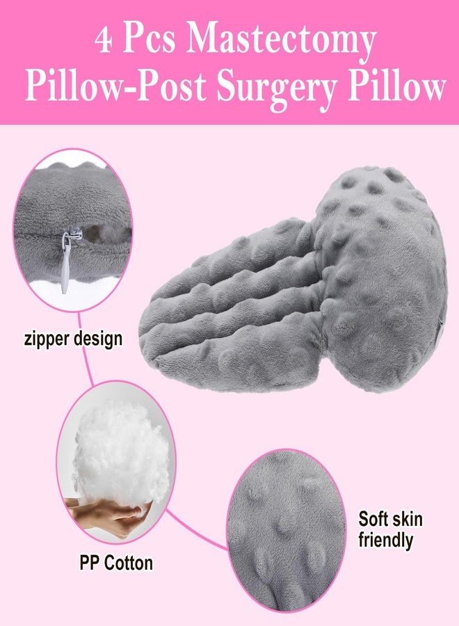 Colingmill 4 Pcs Lymphedema Axilla Pillow Masectomy Cotton Post Breast Operation Pillow for Sleeping Mastectomy Underarm Armpit Pain Relief Pure Color - Image 2