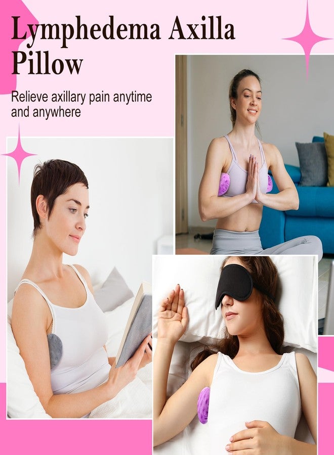 Colingmill 4 Pcs Lymphedema Axilla Pillow Masectomy Cotton Post Breast Operation Pillow for Sleeping Mastectomy Underarm Armpit Pain Relief Pure Color - Image 4